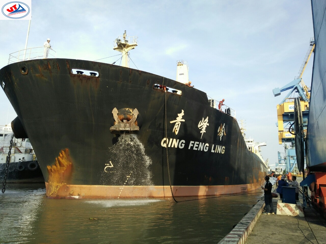 Tầu MV QING FENG LINH hàng tôn cảng Đoạn Xá