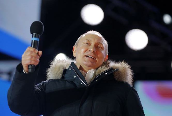 Ông Putin giành 76% số phiếu bầu, chắc chắn tái cử Tổng thống